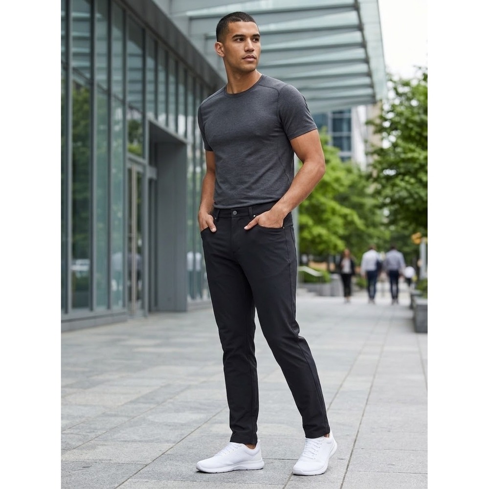 Lululemon ABC Pant Slim-Fit Warpstreme 32x30 Obsidian Grey LM5ALWS